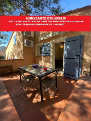 2DUF11 - Maisonnette hauts de Collioure climatisée